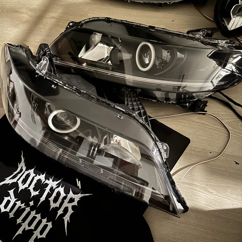 2013-2015 Accord COUPE RGB Chasing Halo Projector Headlight Assemblies