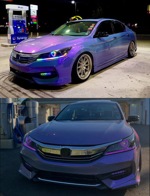2016-2017 Accord SEDAN RGB Chasing Halo Projector Headlight Assemblies