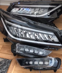 9th Gen Accord Touring Headlight & Fog Light Complete Assemblies Bundle
