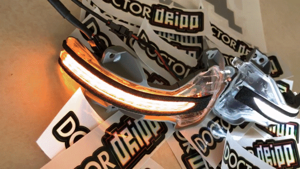 Accord DRL side mirror module with RGB chasing LEDs