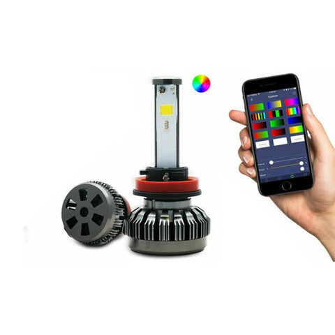 RGB Demon Eyes + LED Headlight Conversion 6000K