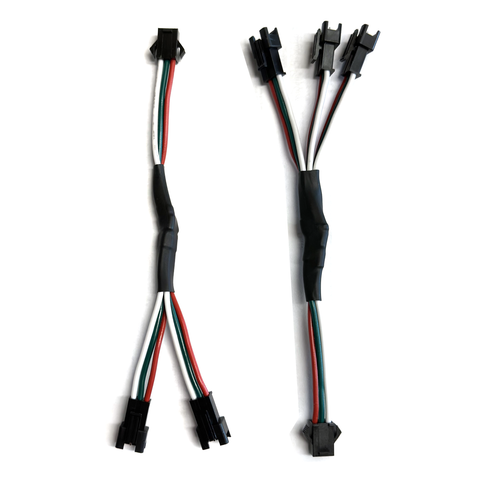 Heavy Duty RGB 18AWG 3 Pin JST Plug Splitters for SK6812 WS2812 (2-pack)