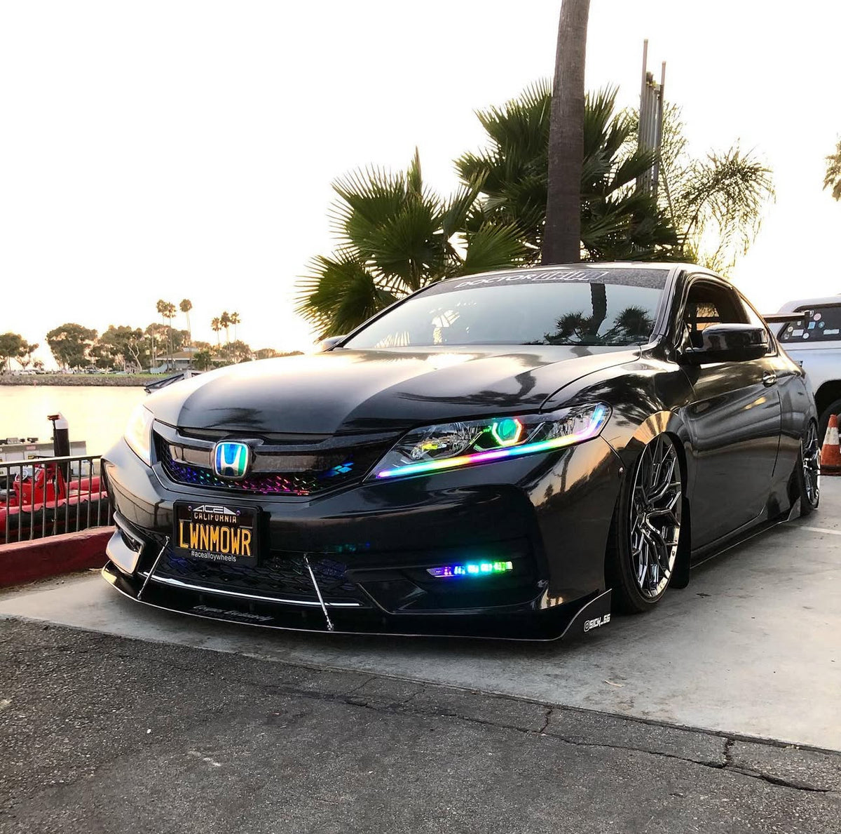 2016-2017 Accord COUPE RGB Chasing Halo Projector Headlight Assemblies