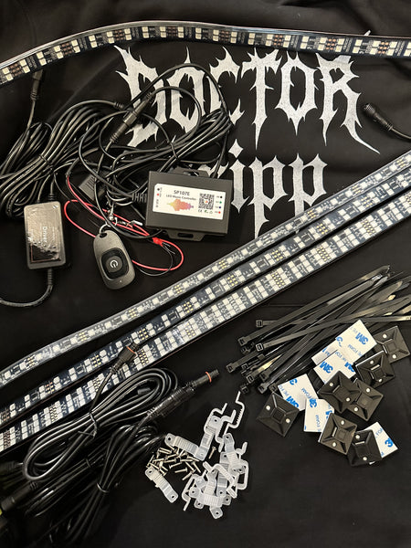 Color Chasing Underglow LED Strips Kit