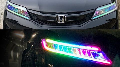 Honda Accord Touring Headlight Custom Retrofit RGB Chasing