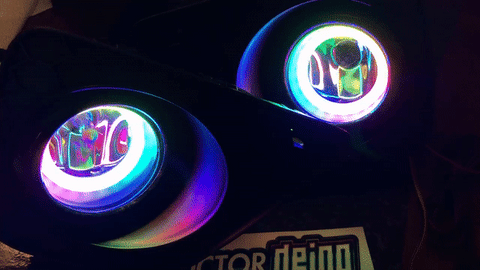 Color Chasing Angel Eye LED Fog Lights 2013-2015 Honda Accord Coupe